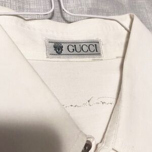 Vintage Gucci White Button Up Shirt